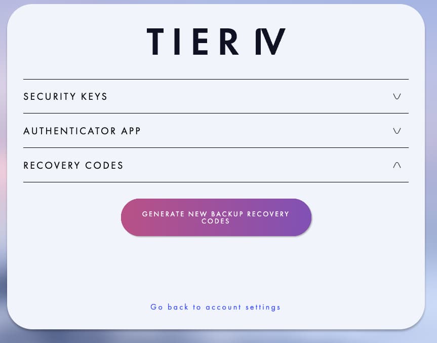 Meta Recovery Code Web.Auto Documentation