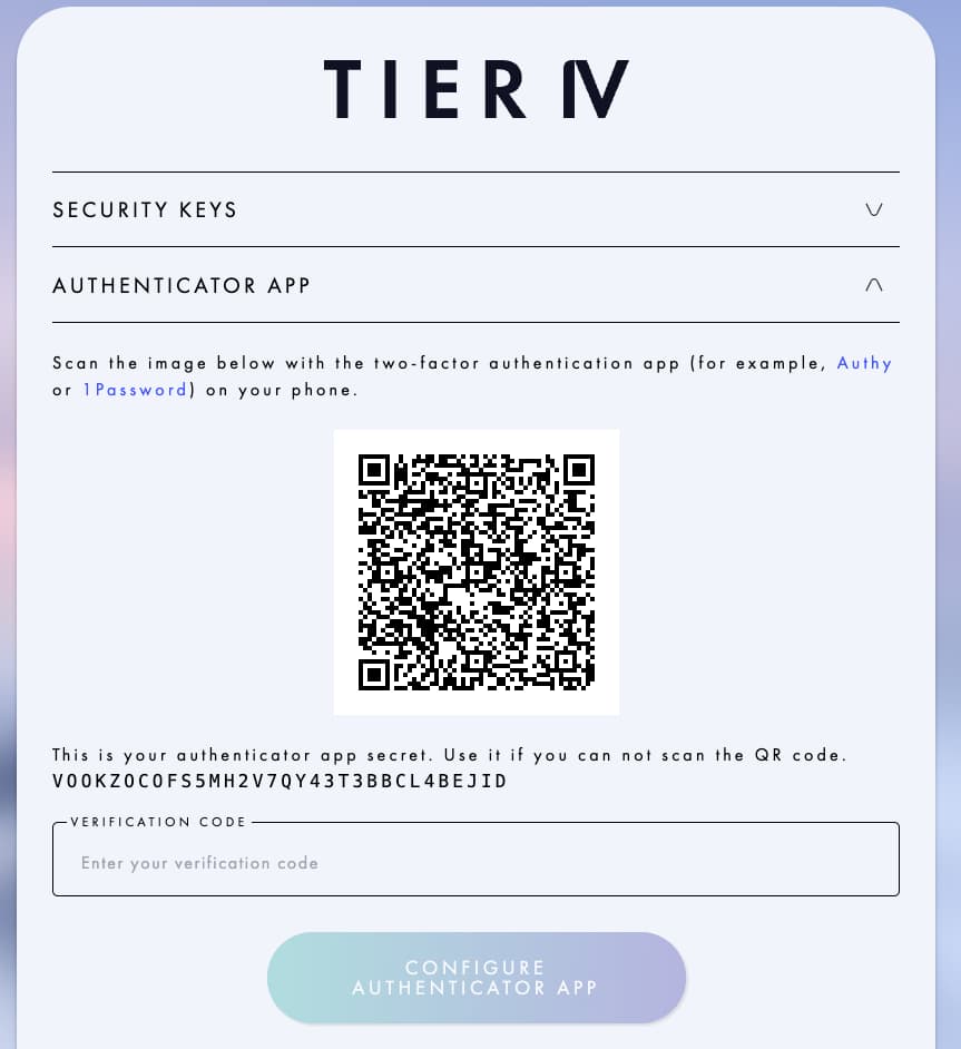二要素認証 (MFA/2FA) を設定する | Web.Auto Documentation